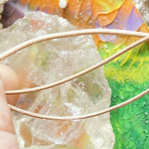1 m ÖKO Rund Lederband Leder Rund Schnur Natur 0,5 / 1 / 1,5 mm Ziege Reißfest