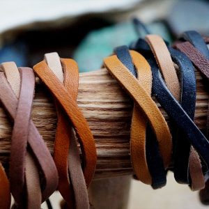 Öko Lederarmband 1,5 cm breit Natur Braun Schwarz geflochten Leder Armband Edel
