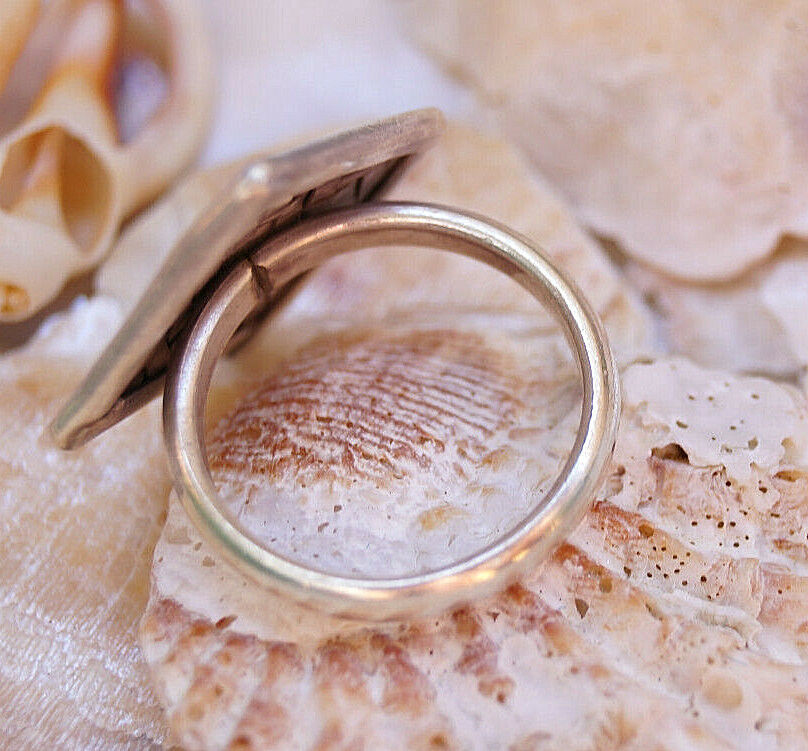 Silberring 51 55 56 58 61 Antik Design Geflochten Raute 2 cm Silber Ring Gewebt – Bild 8