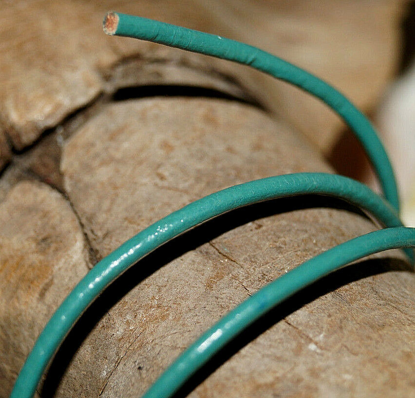 1 m Lederband Riemen Rund 2 mm Türkis Türkisgrün Grün Leder Öko Lederriemen Band – Bild 6