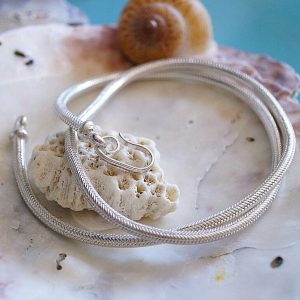 53 cm Schlangenkette Kette Ø 4,5 mm Handarbeit Halskette 925 Silber Silberkette