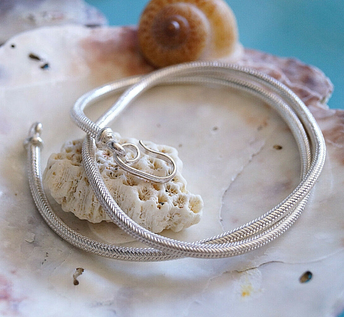 60 cm Schlangenkette Kette Ø 4,5 mm Handarbeit Halskette 925 Silber Silberkette – Bild 7
