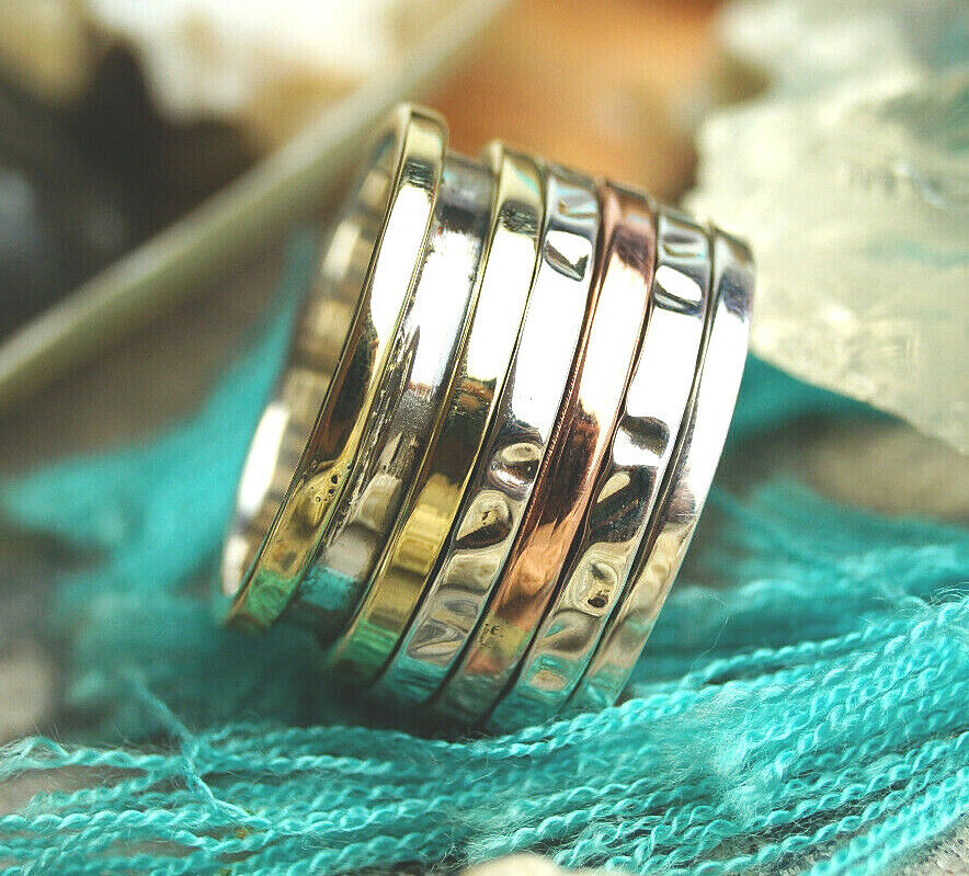 Breit Schlicht 925er Silber Ring 54 55 56 57 58 59 60 62 64 66 68 70 72 Drehring – Bild 8