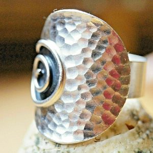 925er Silber Ring Schlicht 56 58 60 61 62 Hammerschlag Ethno Design Spirale