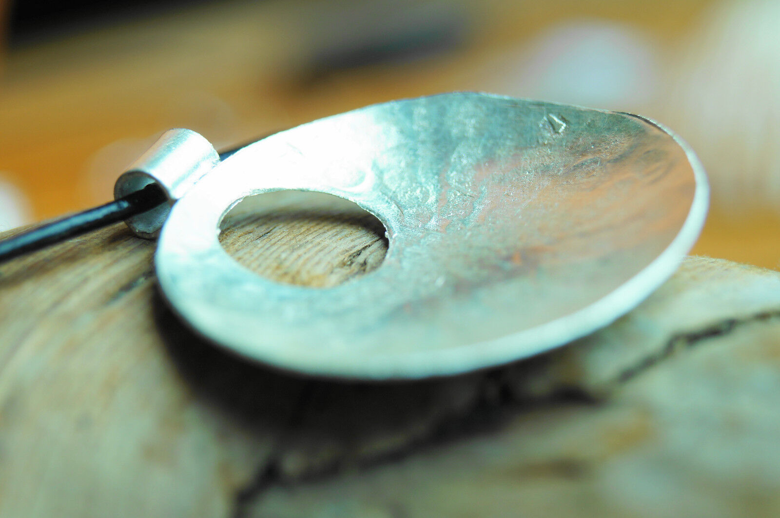 Groß Silber Anhänger Floral Rund Ø 3,5 cm Amulett Muster Kreise Punkte Muschel – Bild 8