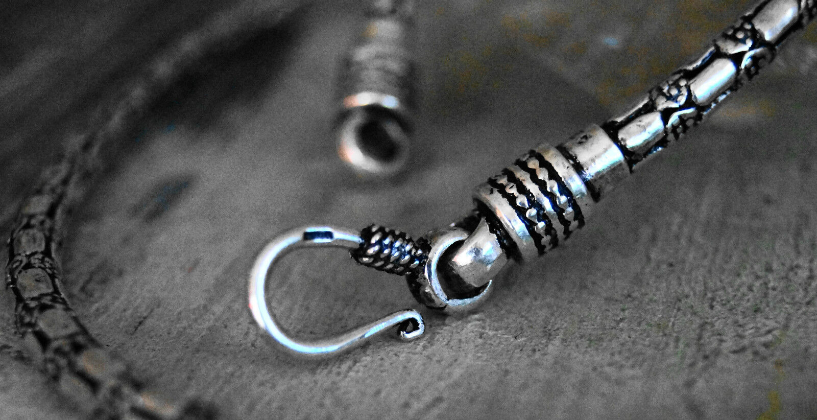 Halskette Massiv 46 49,5 51 cm Dick Ø 4,2 mm Schlangenkette Vintage Design – Bild 10