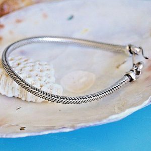 Vintage Design Schlicht Armband 925er Silber Ø 3 4 mm 21,5 22 cm Schlangenkette