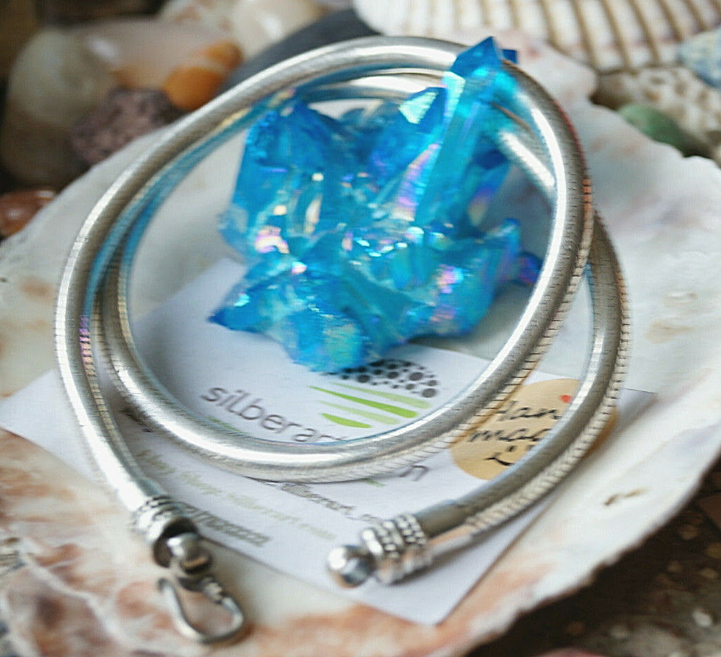 Vintage Massiv Dick Hals-Kette 925er Silber Schlangenkette Ø 6 mm 45, 50, 54 cm – Bild 11